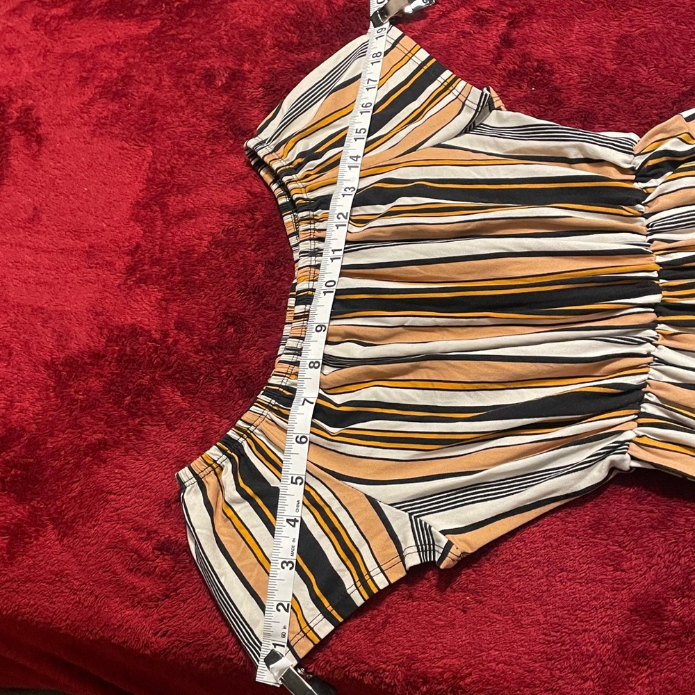 Striped Off-Shoulder Jumpsuit